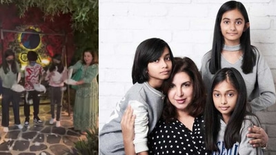 Farah Khan shared a new video with her kids. Farah Khan shared a new video with her kids.