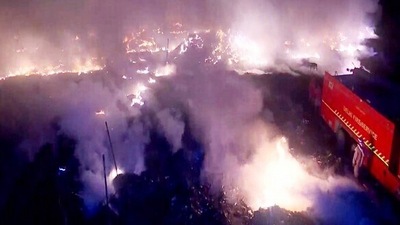 Fire breaks out in Delhi's Nangloi. (ANI) Fire breaks out in Delhi's Nangloi. (ANI)