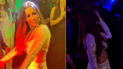 Malaika Arora and Arjun Kapoor dancing at Kunal Rawal's pre-wedding bash.