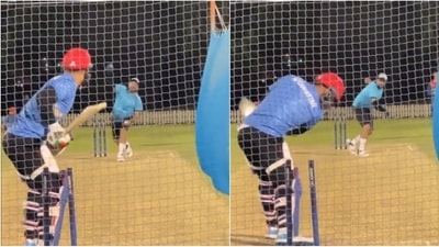 Rashid Khan in the nets (Twitter)
