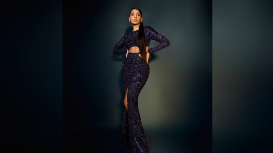 Sharing a slew of photos on her Instagram handle, Nora Fatehi captioned her post, "I'm on that new vibration.."(Instagram/@norafatehi)