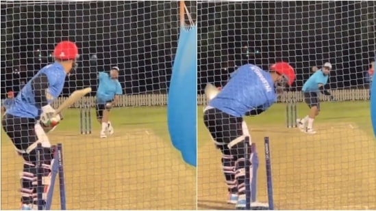 Rashid Khan in the nets (Twitter)