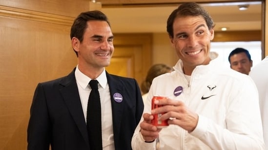 Roger Federer and Rafael Nadal(Twitter/Wimbledon)