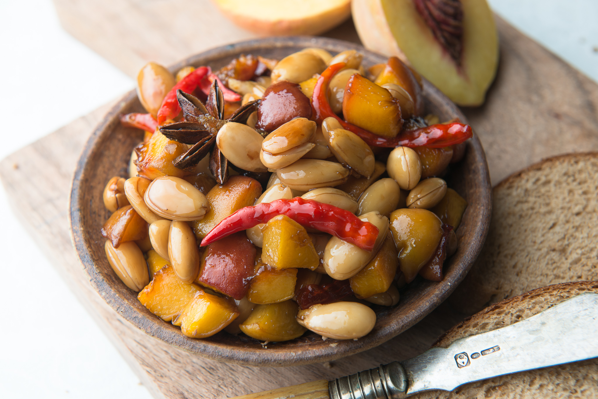 Almond and Peach Relish&nbsp;(Chef Manish Mehrotra)