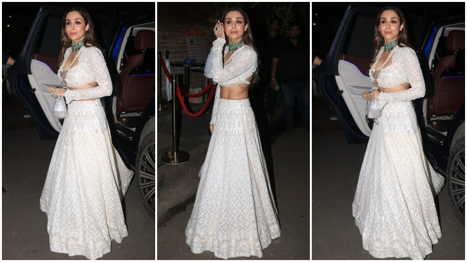 Malaika Arora at Kunal Rawal and Arpita Mehta's pre-wedding bash.&nbsp;(HT Photo/Varinder Chawla)