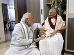 Prime Minister Narendra Modi last met his mother Hiraba Modi in June this year, during her 100th birthday, in Gandhinagar. (ANI/ PIB)