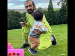 Dubai ruler Sheikh Hamdan with his grandchild in the United Kingdom. (Instagram/@faz3) Dubai ruler Sheikh Hamdan with his grandchild in the United Kingdom. (Instagram/@faz3)