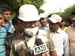 Chetan Dutta, who was the blaster in the Noida twin tower demolition. (Screengrab/ANI video) Chetan Dutta, who was the blaster in the Noida twin tower demolition. (Screengrab/ANI video)