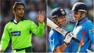 Shoaib Akhtar; Sachin Tendulkar and Virender Sehwag (File) Shoaib Akhtar; Sachin Tendulkar and Virender Sehwag (File)