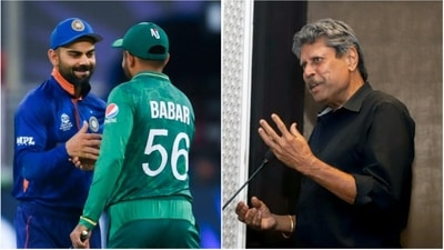 Virat Kohli and Babar Azam; Kapil Dev (File) Virat Kohli and Babar Azam; Kapil Dev (File)