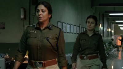Shefali Shah and Rasika Dugal in a still from Delhi Crime 2.