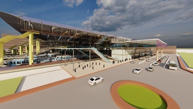 This is how the station will look like from the outside after its redevelopment. (Image courtesy: twitter.com/RailMinIndia)