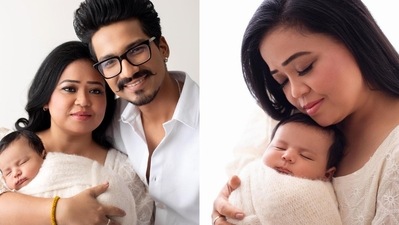 Bharti Singh and Haarsh Limbachiyaa with their son Laksh. Bharti Singh and Haarsh Limbachiyaa with their son Laksh.