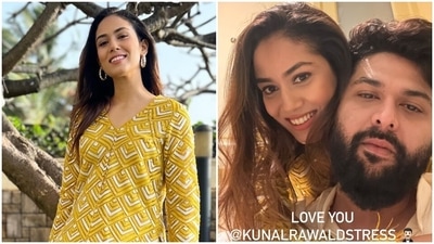 Mira Rajput shines bright in yellow tunic and sharara for Kunal Rawal's Mehendi function, it costs ₹65k (Instagram) Mira Rajput shines bright in yellow tunic and sharara for Kunal Rawal's Mehendi function, it costs ₹65k (Instagram)