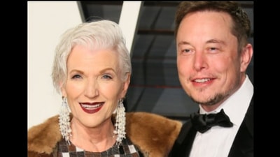 Elon Musk with his mother Maye Musk. (Twitter)