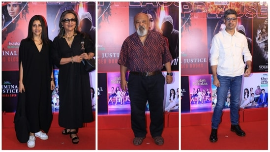 Konkona SenSharma, Sanjay Mishra and Sushant Singh attended the Applause Entertainment's anniversary bash in Mumbai on Saturday. They were among the many celebs who walked the red carpet at the bash. (Varinder Chawla)&nbsp;
