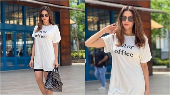 Aamna Sharif’s fashion diaries are getting better by the day. The actor keeps slaying fashion goals like a pro with snippets from her fashion photoshoots. On Sunday, Aamna portrayed her easy breezy weekend mood in a set of pictures of herself slaying yet another casual look. Check out what she wore.(Instagram/@aamnasharifofficial)