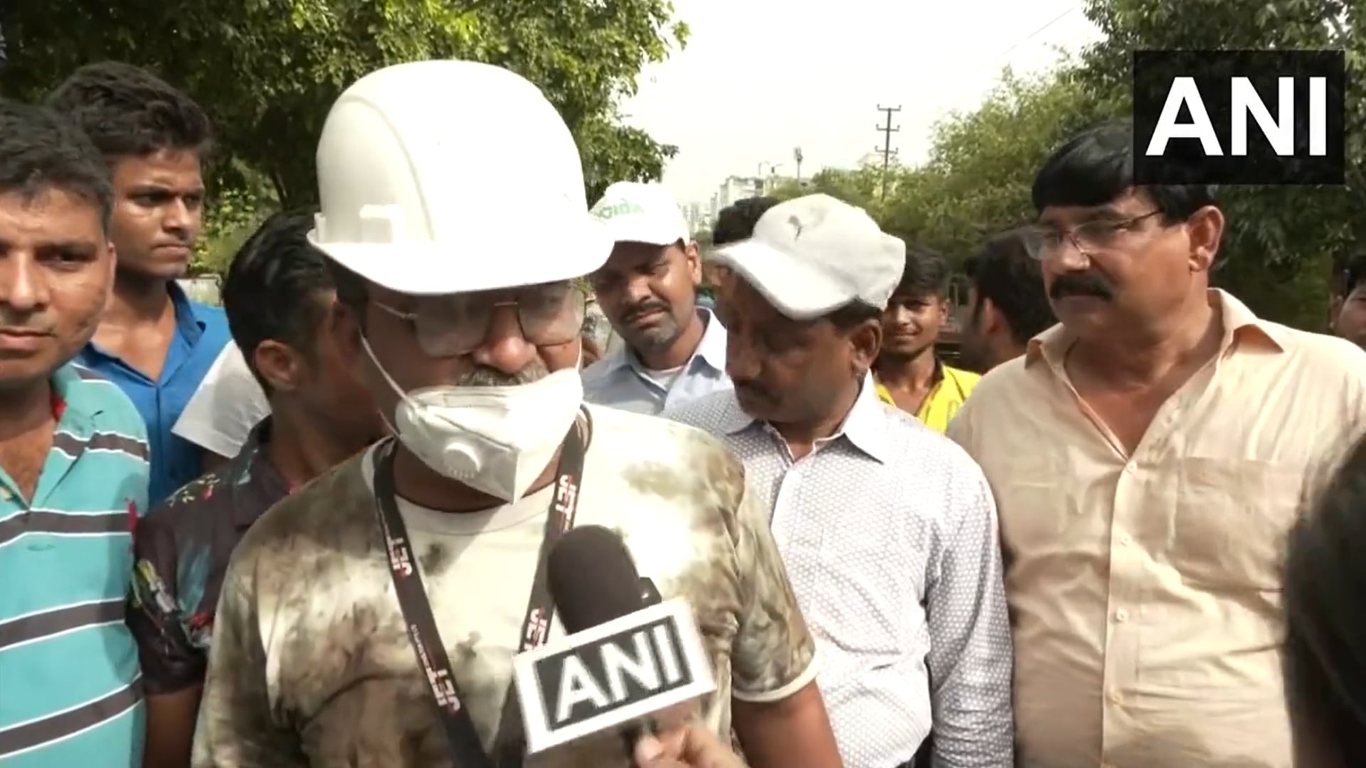 Chetan Dutta, who was the blaster in the Noida twin tower demolition. (Screengrab/ANI video) Chetan Dutta, who was the blaster in the Noida twin tower demolition. (Screengrab/ANI video)