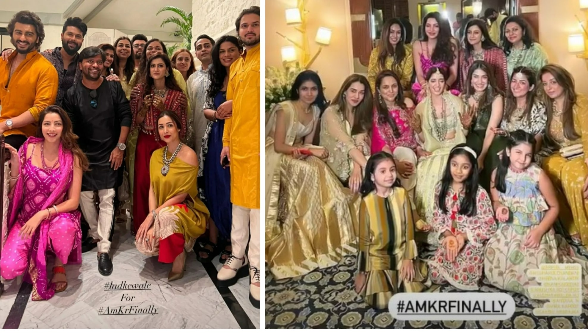 Mira Rajput, Arjun Kapoor and Malaika Arora attended Kunal Rawal and Antara Mehta's mehendi on Saturday.&nbsp;