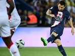 Lionel Messi in action for PSG.
