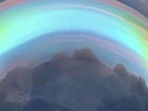 The ‘rainbow cloud’ was spotted on August 21 in the sky above China's Haikou.