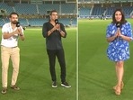 Here's what caused Irfan Pathan, Wasim Akram and Mayanti Langer's sudden reaction(Screengrab) Here's what caused Irfan Pathan, Wasim Akram and Mayanti Langer's sudden reaction(Screengrab)