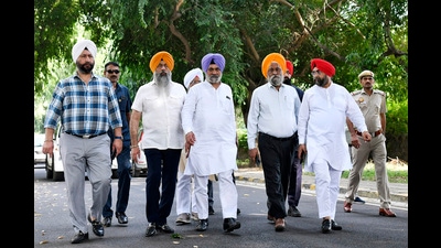 A delegation of Delhi Sikh Gurdwara Management Committee (DSGMC) led by DSGMC President Harmeet Singh Kalka with General Secretary Jagdip Singh Khalon and others leave after meeting with High Commissioner of Pakistan regarding kidnapping and forceful conversion of Sikh and Hindu girls, at Pakistan High Commission, in New Delhi on Monday. (Ishant Kumar) A delegation of Delhi Sikh Gurdwara Management Committee (DSGMC) led by DSGMC President Harmeet Singh Kalka with General Secretary Jagdip Singh Khalon and others leave after meeting with High Commissioner of Pakistan regarding kidnapping and forceful conversion of Sikh and Hindu girls, at Pakistan High Commission, in New Delhi on Monday. (Ishant Kumar)