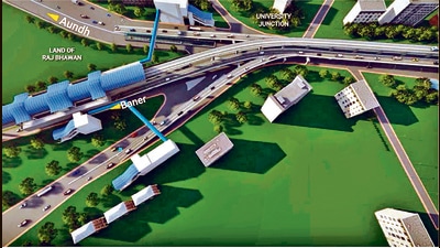Concept design of SPPU double decker flyover. (PMC PHOTO) Concept design of SPPU double decker flyover. (PMC PHOTO)