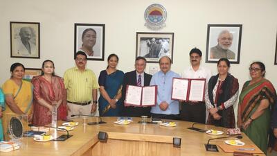 Brajesh Sawhney, Director of Public Relations of Kurukshetra University, said that the letter was signed between Sanjeev Sharma, registrar of the university, and Bishow Parajuli, representative and country director, WFP in India, in the presence of vice-chancellor Prof Som Nath Sachdeva. (HT Photo) Brajesh Sawhney, Director of Public Relations of Kurukshetra University, said that the letter was signed between Sanjeev Sharma, registrar of the university, and Bishow Parajuli, representative and country director, WFP in India, in the presence of vice-chancellor Prof Som Nath Sachdeva. (HT Photo)