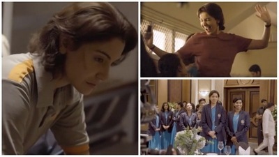 Anushka Sharma as Jhulan Goswami in stills from Chakda Xpress. Anushka Sharma as Jhulan Goswami in stills from Chakda Xpress.