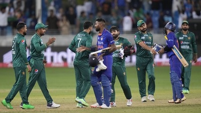 Players of both teams greet each other (AP) Players of both teams greet each other (AP)