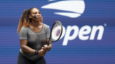 Serena Williams practices in preparation for the 2022 US Open at USTA Billie Jean King National Tennis Center
