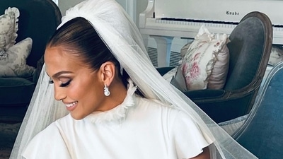 Jennifer Lopez, seen in a picture she shared from her wedding, says a video from the ceremony doing rounds on the internet was stolen. Jennifer Lopez, seen in a picture she shared from her wedding, says a video from the ceremony doing rounds on the internet was stolen.