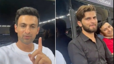Shoaib Malik and Shaheen Shah Afridi (Twitter)