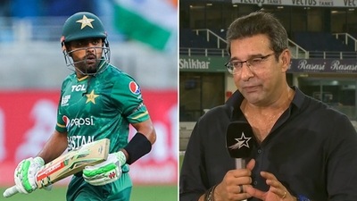 Wasim Akram with a very important point which Babar Azam might want to listen to (Getty/Screengrab)