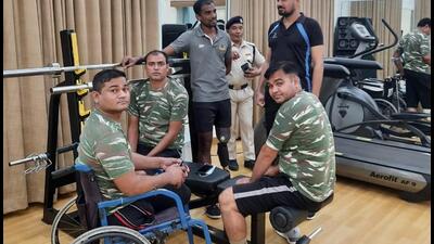 Lives of scores of physically challenged CRPF personnel have undergone complete transformation at the National Centre for Divyang Empowerment on the outskirts of Hyderabad. (HT Photo) Lives of scores of physically challenged CRPF personnel have undergone complete transformation at the National Centre for Divyang Empowerment on the outskirts of Hyderabad. (HT Photo)
