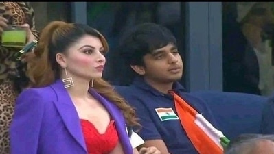 Urvashi Rautela attended the India Pakistan match in Dubai.