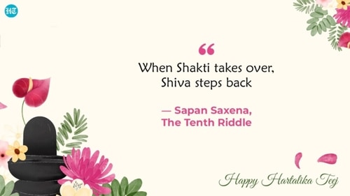 “When Shakti takes over, Shiva steps back” ― Sapan Saxena, The Tenth Riddle “When Shakti takes over, Shiva steps back” ― Sapan Saxena, The Tenth Riddle
