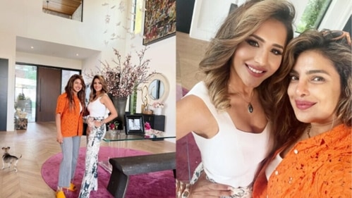 Priyanka Chopra hosted Sarah Shareef at her Los Angeles home. Priyanka Chopra hosted Sarah Shareef at her Los Angeles home.