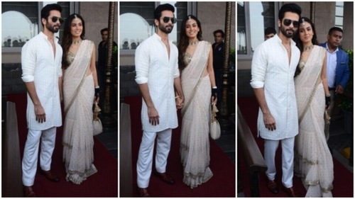 Mira Rajput with Shahid Kapoor snapped in Mumbai.&nbsp; (HT Photo/Varinder Chawla)