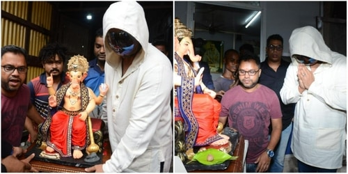 Raj Kundra brings Lord Ganesha home. Raj Kundra brings Lord Ganesha home. 