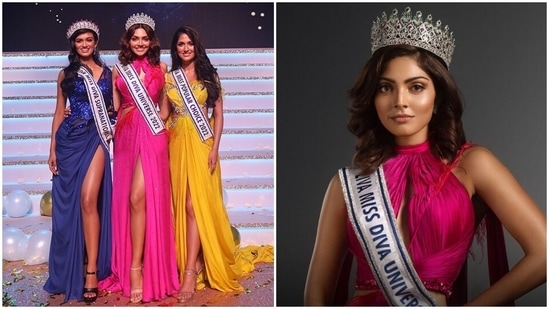 While Divita Rai became the Miss Diva 2022, Pragnya Ayyagari of Telangana won the LIVA Miss Diva Supranational 2022 crown, and Ojasvi Sharma became the Miss Popular Choice 2022. Miss Supranational Asia 2022 Ritika Khatnani crowned Pragnya Ayyagari at the event. The official Instagram page of Miss diva announced the news on August 29.(Instagram/@missdivaorg)