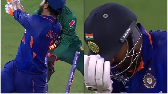 Hardik Pandya reacts to Ravindra Jadeja's dismissal (Twitter)