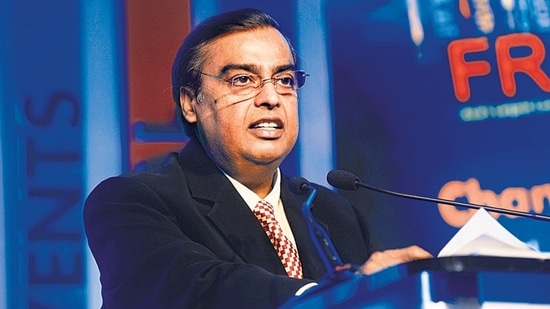 Chairman Mukesh Ambani addressed the 45th Annual General Meeting of Reliance Industries Limited. Representative Image(HT_PRINT)