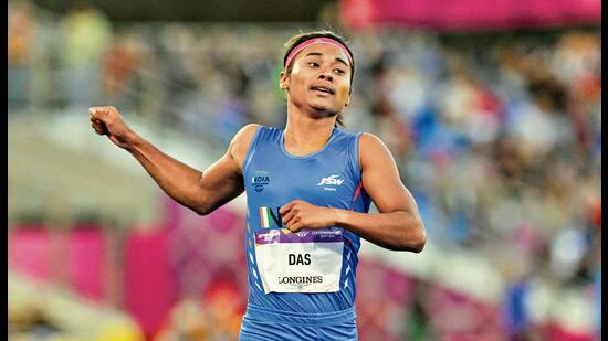 Hima Das became the first Indian woman to win a gold medal at any track event at the IAAF World U20 Championships in 2018. (Photo: R Senthil Kumar/PTI) Hima Das became the first Indian woman to win a gold medal at any track event at the IAAF World U20 Championships in 2018. (Photo: R Senthil Kumar/PTI)