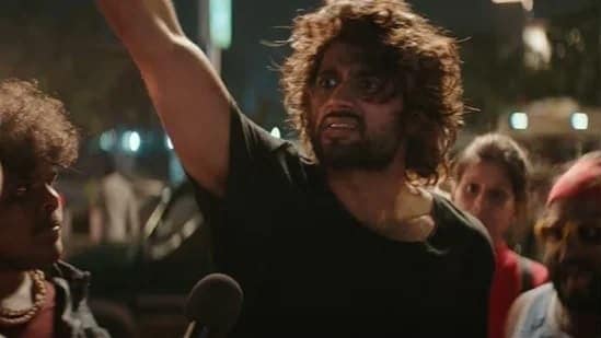 Vijay Deverakonda in a still from Liger. 