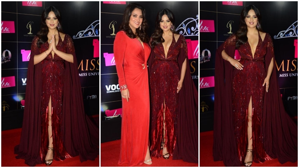 Harnaaz Sandhu and Lara Dutta. (HT Photo/Varinder Chawla) Harnaaz Sandhu and Lara Dutta. (HT Photo/Varinder Chawla)