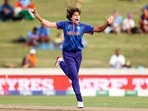 Jhulan Goswami in action for Team India.