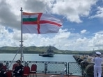 It is for the fourth time that the ensign is being changed from January 26, 1950. Source: Twitter/@indiannavy It is for the fourth time that the ensign is being changed from January 26, 1950. Source: Twitter/@indiannavy