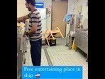 The image, taken from the viral Instagram video, shows a merchant navy sailor having fun on board.(Instagram/@shekhar_kandpal) The image, taken from the viral Instagram video, shows a merchant navy sailor having fun on board.(Instagram/@shekhar_kandpal)